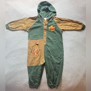 Vintage Walt Disney World Baby “Winnie the Pooh” Hooded One Piece.